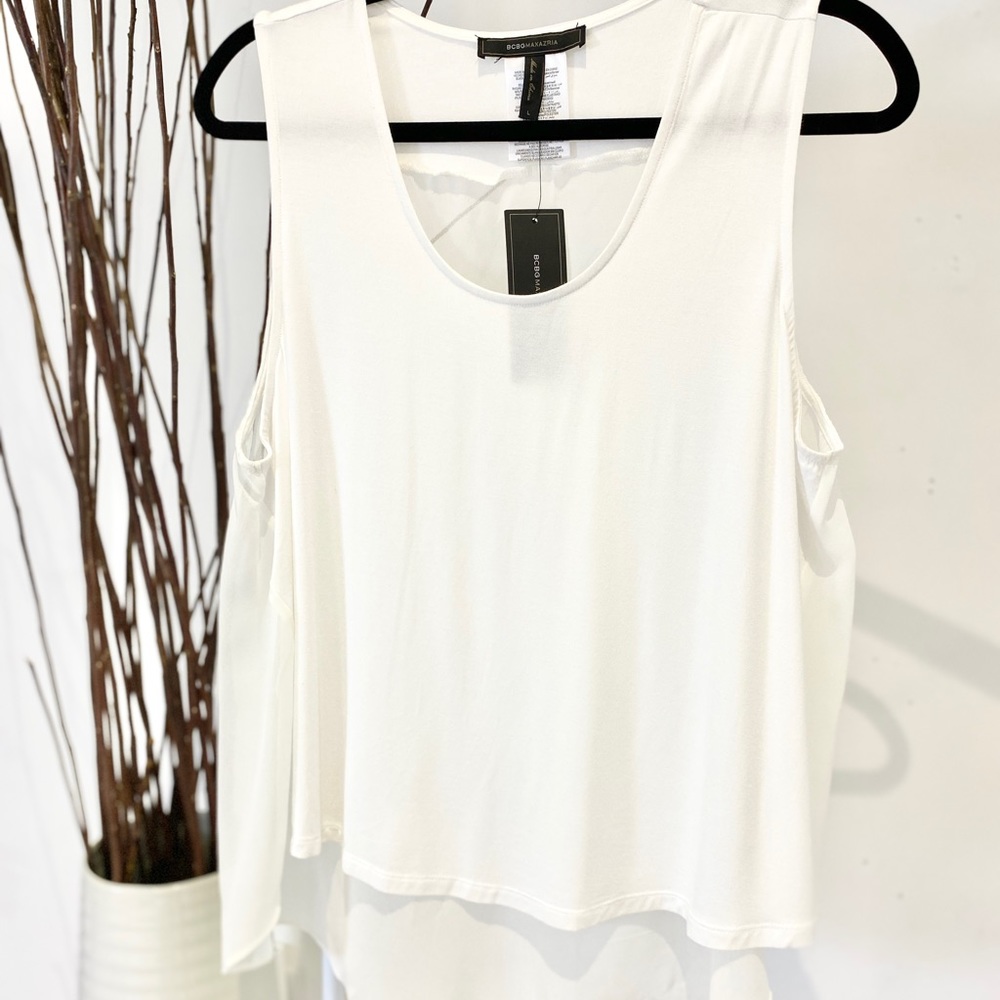 NWT Sleeveless White Classic Tunic Top Everyday wear